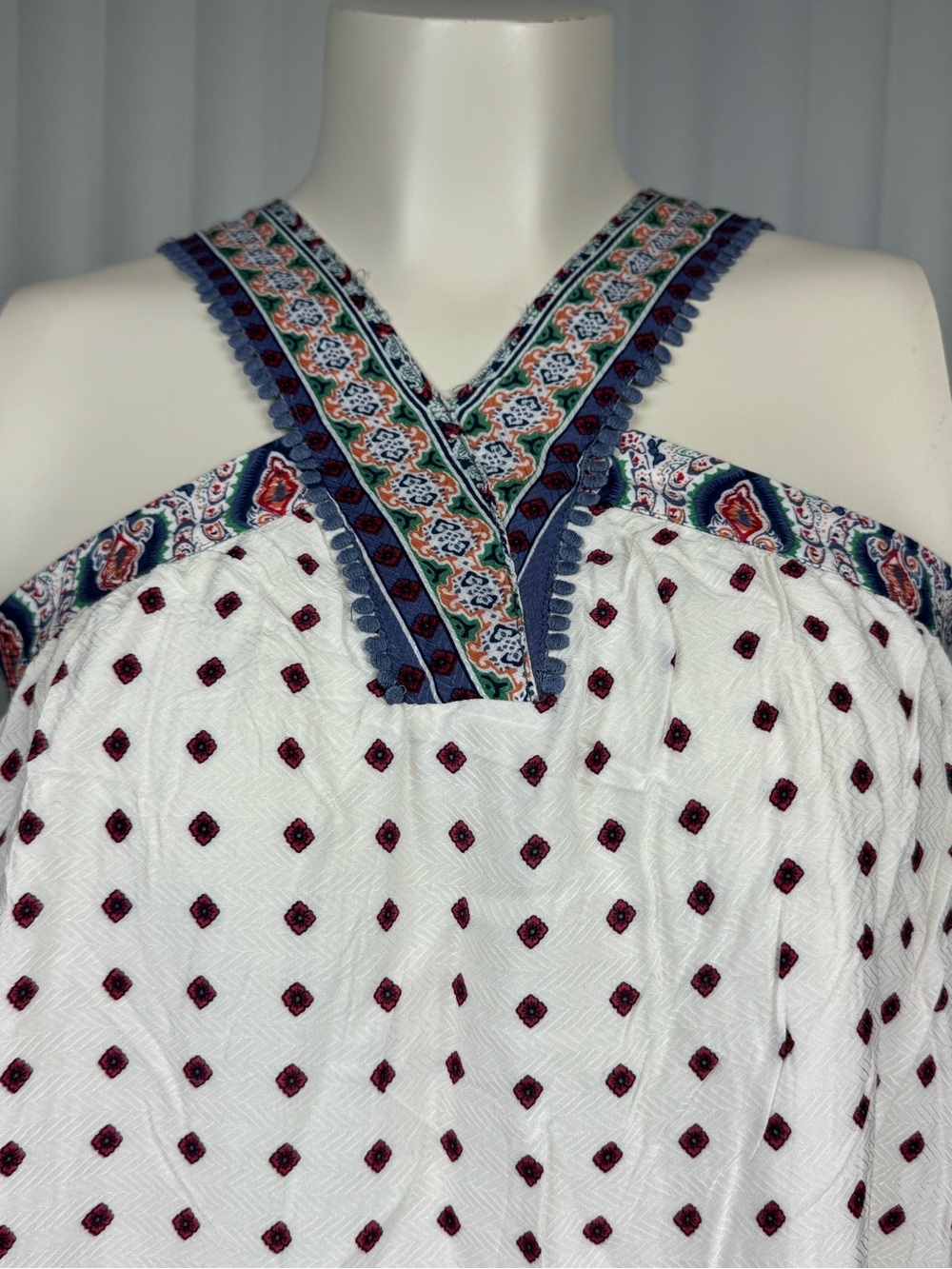 Hayden Boho Printed V-Neck Sundress Size Large NWT - Picture 4 of 12